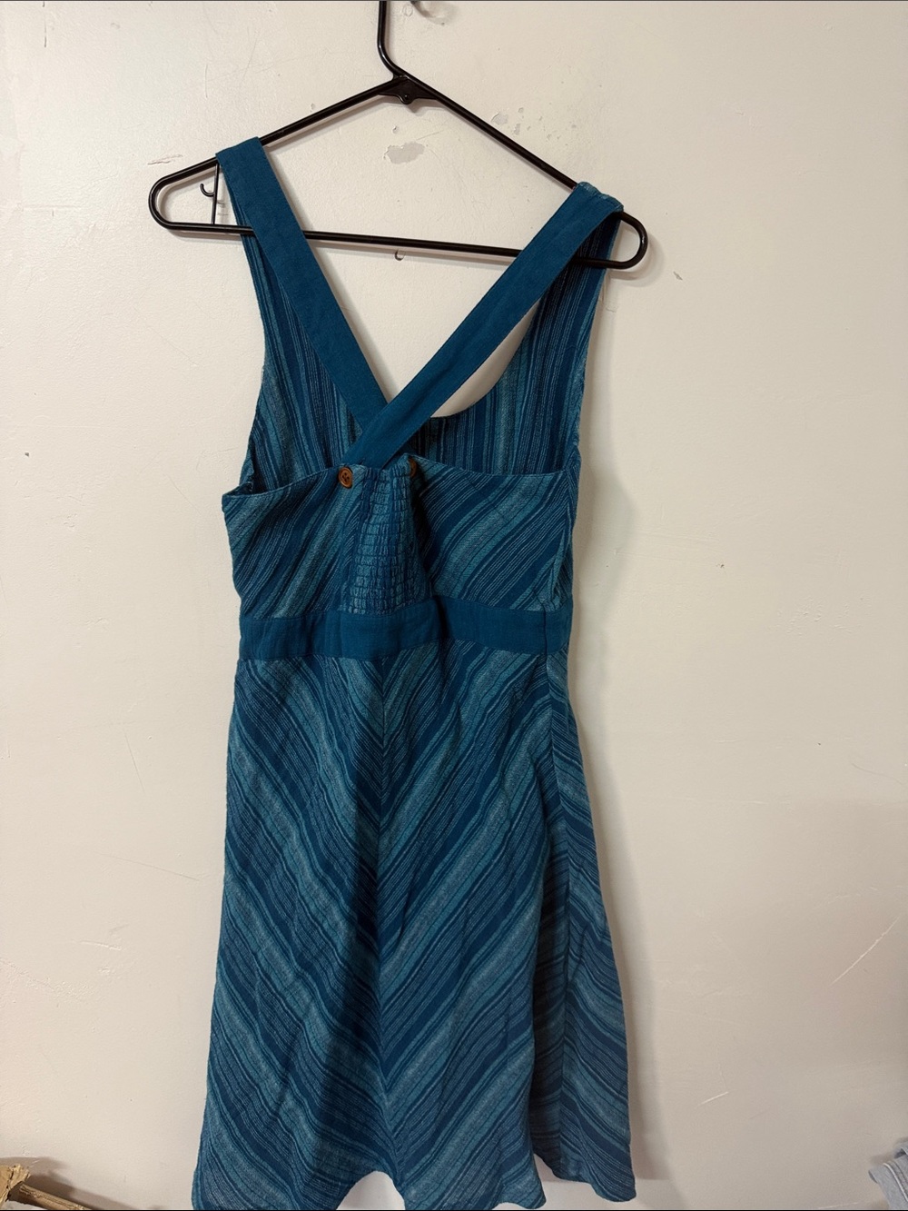 Prana Blue Striped Button-Front Sundress - Picture 3 of 3